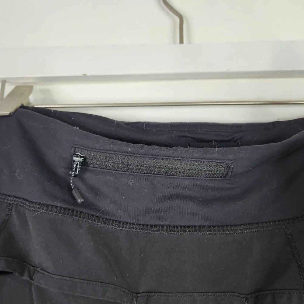 LULULEMON Speed Shorts Womens 6 Black Lined Running Layered Side Pocket 2.5